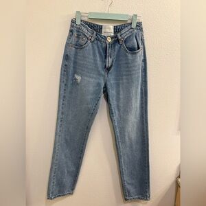 One Teaspoon Size 26 Straight Lightly Distressed Jeans
